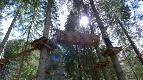 Holzröhre im Abenteuerpark am Achensee